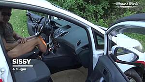 Mature Sissy Seduces for Wild Outdoor Fuck Action