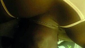 Black ebony girl sucking monster cock before going to bed