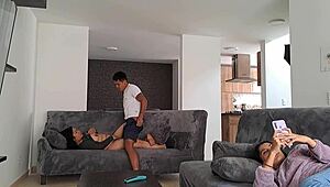 my girlfriend's stepmother sucks my cock in the massage