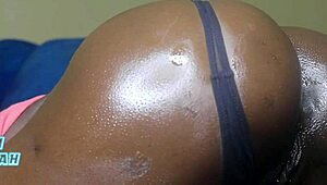 Homemade ebony mona gets ass fucked with cumshot creampie