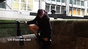 Indian Teen Zarina Masood Masturbates Publicly While Oriental Babe Flashes