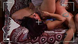 Helena Danae in lesbian orgasm with muff diving