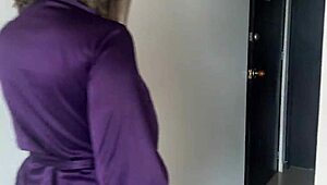 OMG! Curvy Madrastra with Huge Tits Bangs Her Stepson's Boyfriend. Husband Catches Her in Dirty Talk Action!