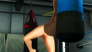 Helena Boxes In The Gym!