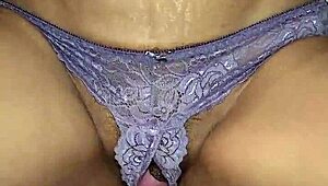 Wifey Plays In Bedroom With Purple Lingerie
