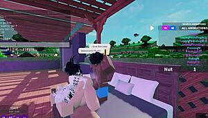 two bunnies and a bull in interracial fun