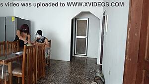 Maid whore showing her ass on camera 😏