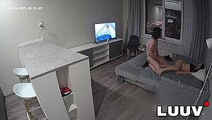 Girlfriend's First Swallow On Amateur Camera