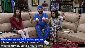 Hairless shaved natural tits black girl spreads skirt for anal finger humiliation backstage