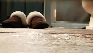 Wife caught masturbating pussy with showerhead in bath.