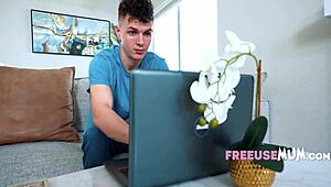 Witness protection turned wild as Sadie Rose, the free-use mum, spreads on the bed. Code red for steamy cougar action!