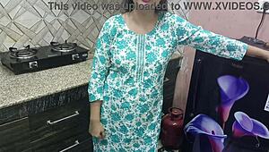 Indian Stepmom Bends Over for Stepson in Kitchen Sex