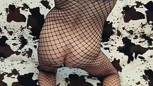 Very beautiful skinny wife in stockings lingerie