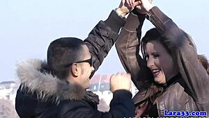 british milf gets cumsprayed by euro pickup