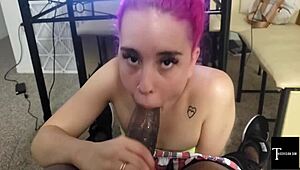 Viper sucks big black cock early in the morning, oh yeah