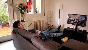 Caught Him Watching Porn, Got Wet and Fucked Him