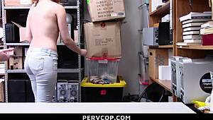 I caught the burglar and punished her in the garage