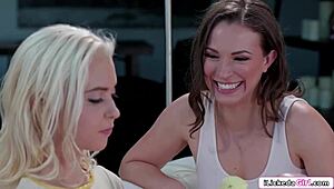 Lesbian Babes Dare Straight Bff To Lick Pussy!