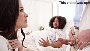 hospital cheating wife alison rey gets pounded while husband watches 😱