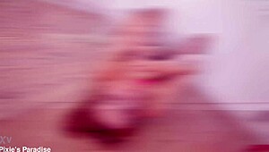 no cuts pixie pink extreme pvke nasty anal whore in nylon bodystocking drinking spew with wet and messy anal dildo and orgasm