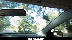 i watched my skinny stepsister give a blowjob to stepbro in the car - myslutsis