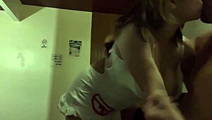 Amateur In Nurse Outfit Visits Patient, Showing Curvy Figure And Kissing