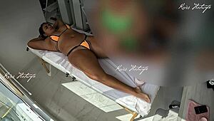 feeling that massage with bikini stuffed in my pussy