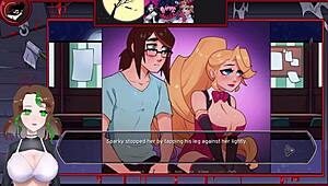 Succubus licks and sucks monster cock in hentai