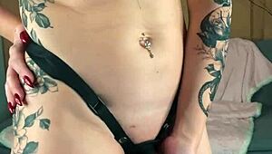 Hot Lady Testing Double Strapon With Big Tits, Tight Pussy, Femdom, Punished, Bdsm