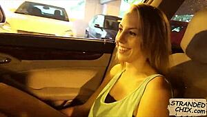 Innocent teen hitchhikes and meets someone outdoors.