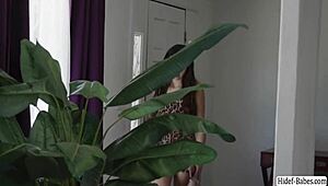 Brunette teen 18+ with small tits enjoys pussylicking in 69