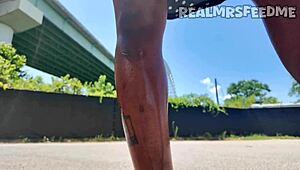 real memphis dick eater deepthroats monster cock blowjob outdoor public big ass natural tits