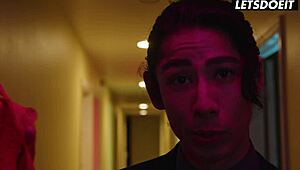 Your dirty gym fantasy girl rides a massive dildo until she cums hard.