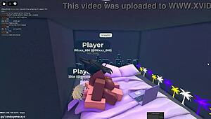 Egyptian girl gets fucked hard in Roblox condo game by black guy