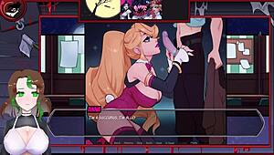 Succubus licks and sucks monster cock in hentai