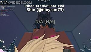 Egyptian girl gets fucked hard in Roblox condo game by black guy