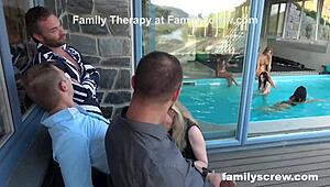 fucked up family party pool