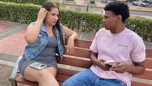 I invited a shy young guy with big black cock to fuck me hard, making me cum and moan