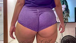 What if my curvy latina stepsister teases with her short shorts?