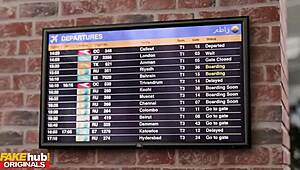 Wow, that posh english blonde milf gets fucked in first class lounge!