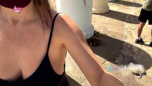 Naughty Couple Having Sex in Public with Cars Passing By!