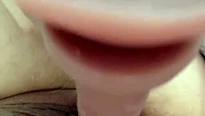 Teen uses dildo in solo play