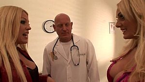 hey stacey saran and cindy behr, we're teaming up to suck and fuck this old man's big cock with creampie