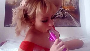 Blonde Milf Masturbates In Her Bed