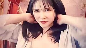 Blue Satin Webcam Show With Japanese Milf