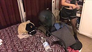 sexy o2 t in satin dress and lingerie gets massaged and more