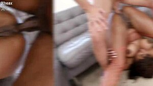 Holy Shit, Avery Jane in Rough 7on1 Double Anal Gangbang!