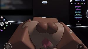 Rich girl gets hard fucked in Roblox porn video