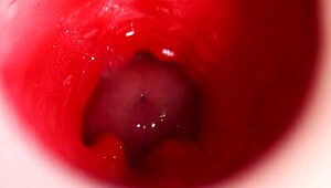 cute redhead fills camera with internal shot in anal scene