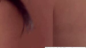 Boldly fucking Jelena's big tits and ass in outdoor lesbian sex